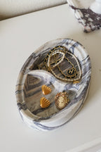Italian Calacatta Viola Marble Divided Tray