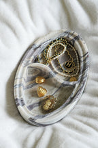 Italian Calacatta Viola Marble Divided Tray