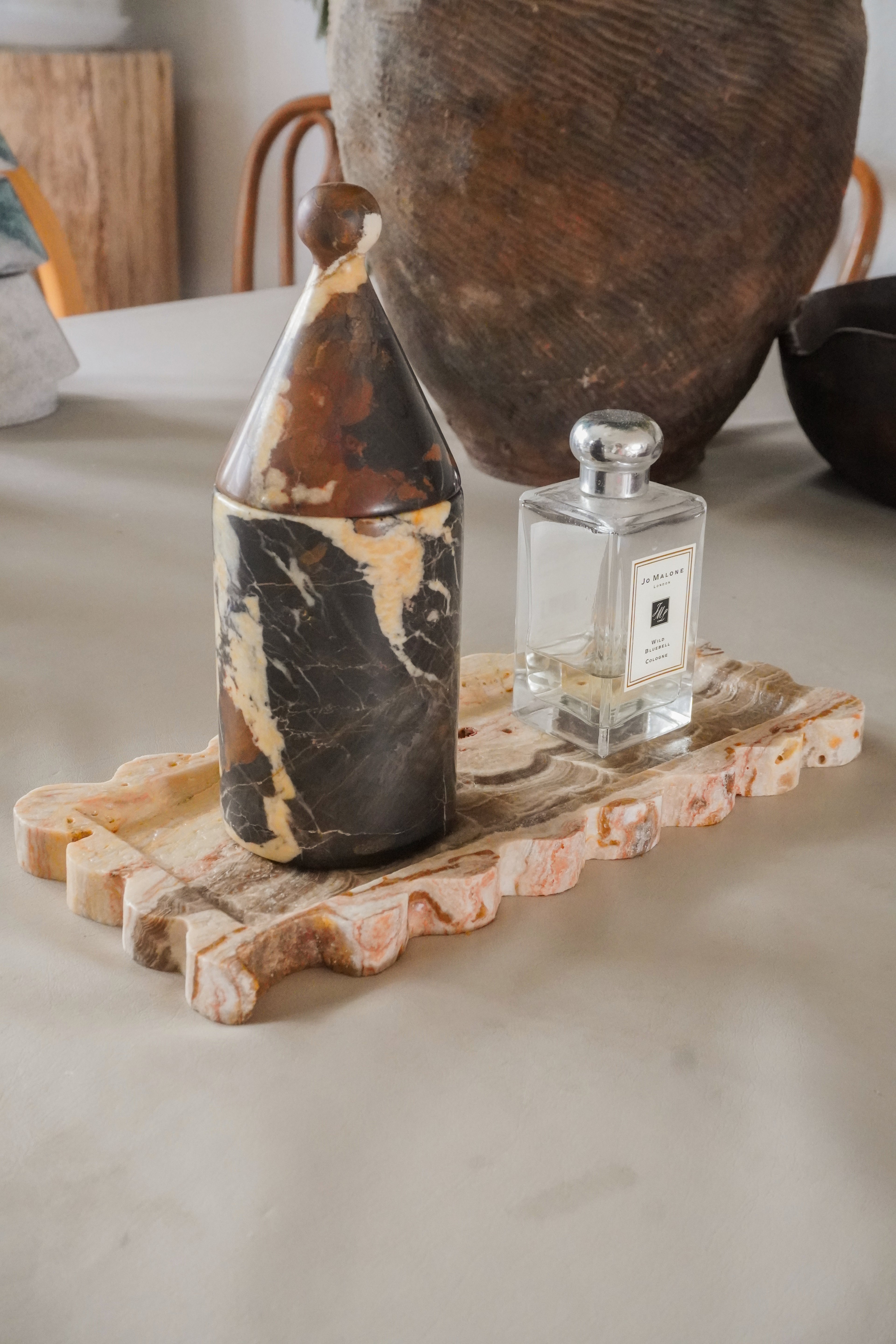 Scalloped Marble Tray--Multiple Colors