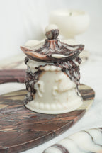 Luxury Blue Marble Carousel Horse Lidded Jar--Muti-Color