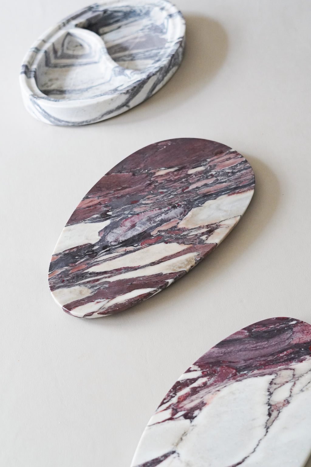 Italian Calacatta Viola Large Oval Tray