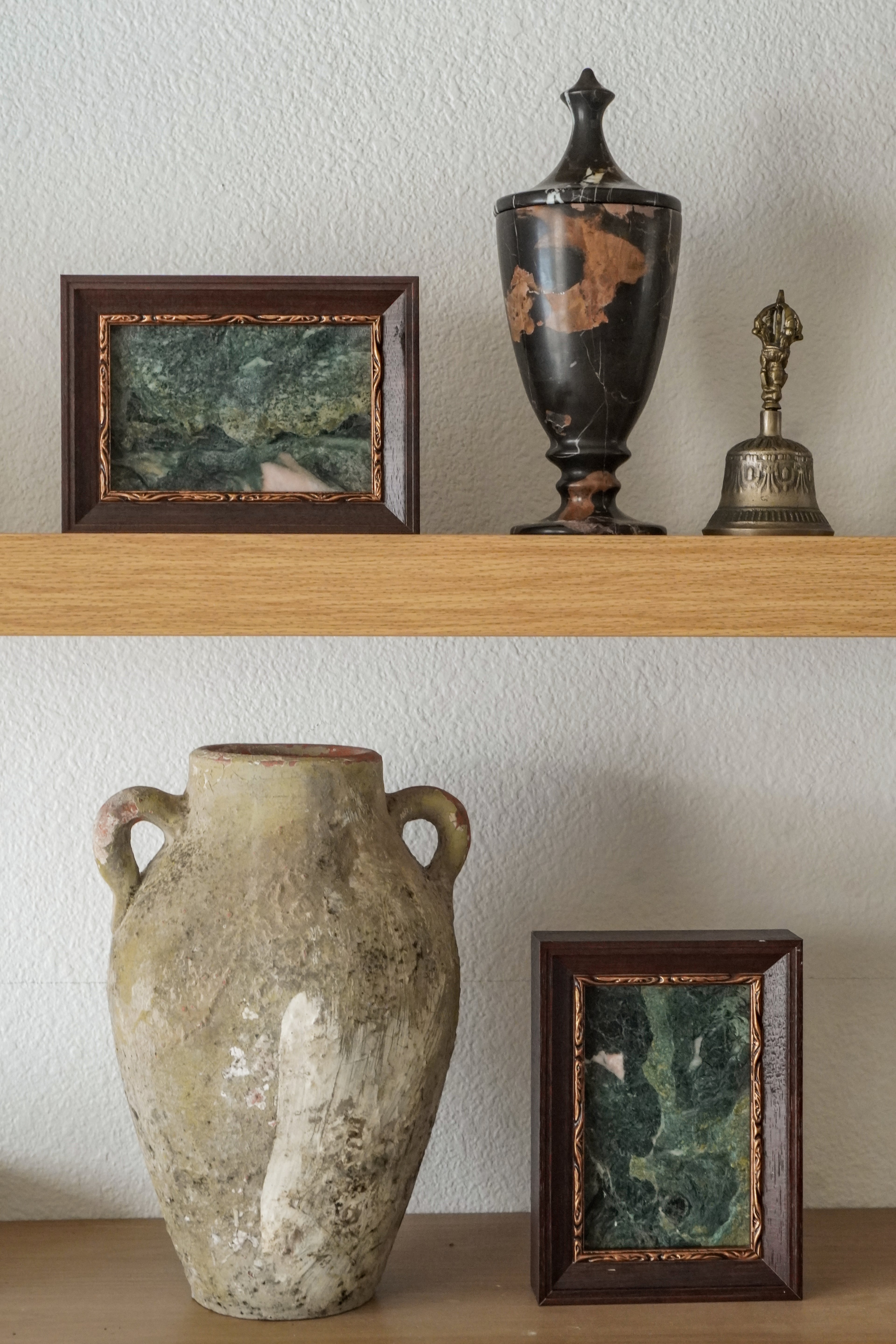 Small Marble Wall Artwork Collection--Green Pink