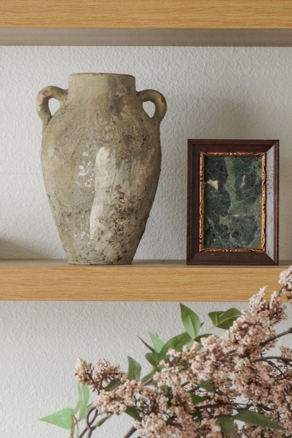 Small Marble Wall Artwork Collection--Green Pink