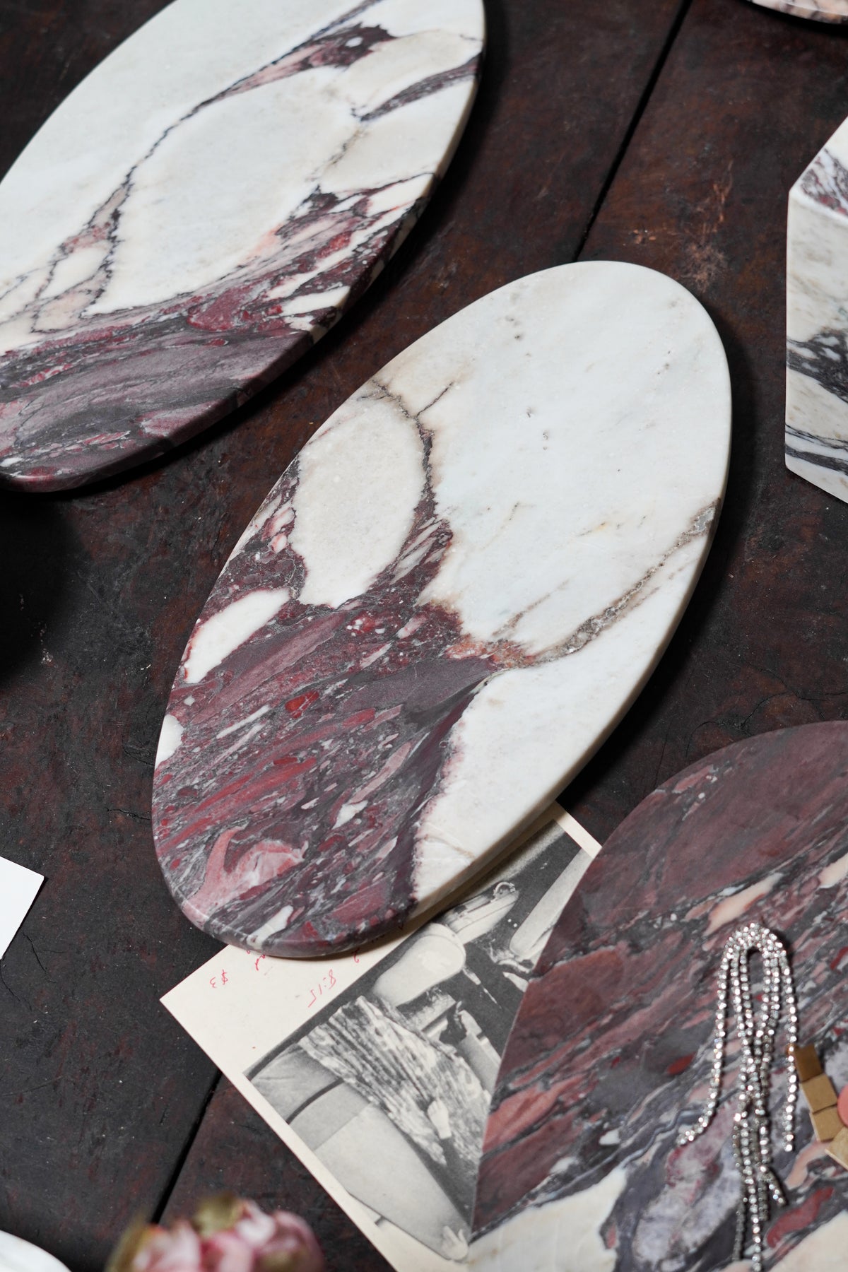 Italian Calacatta Viola Large Oval Tray