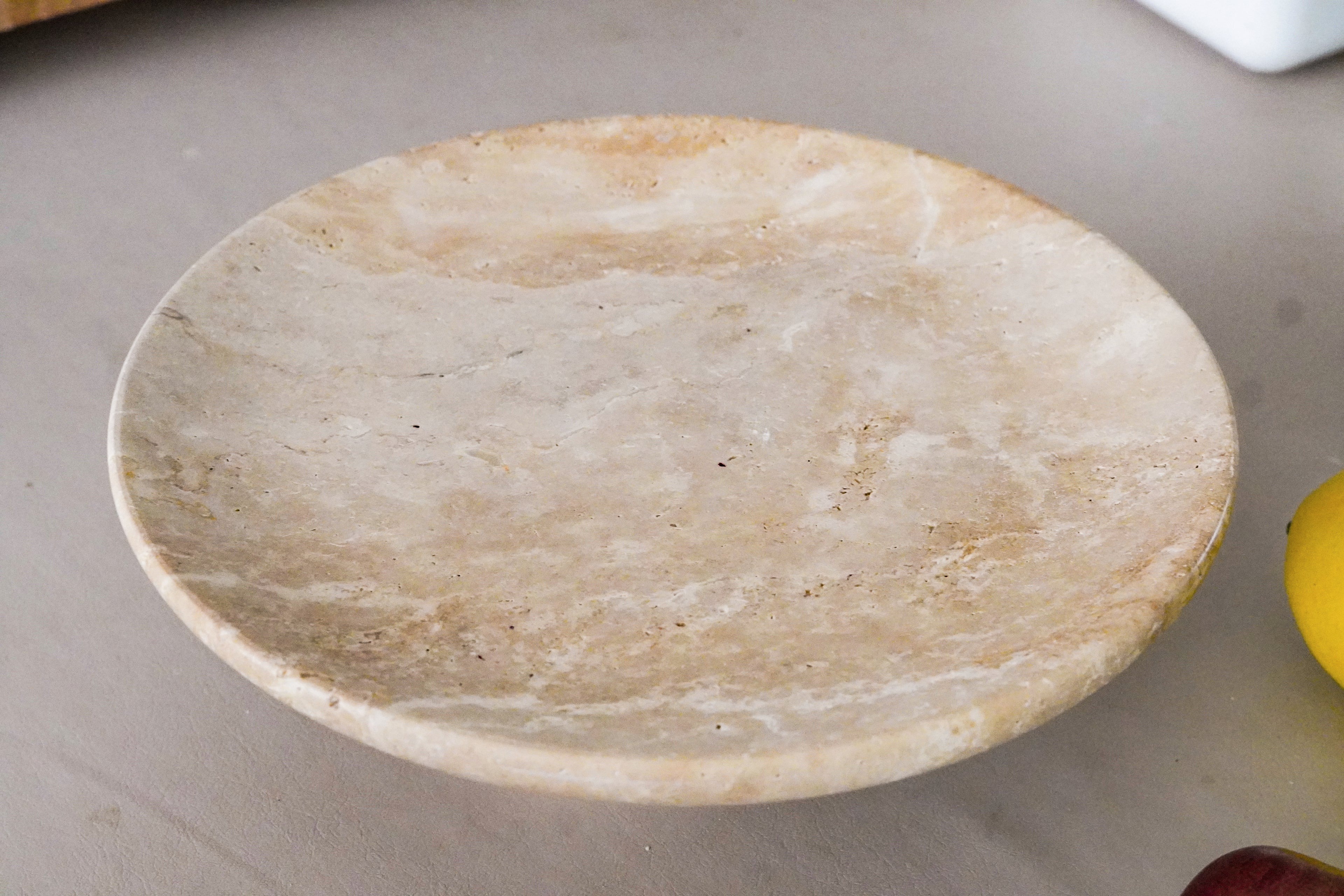 Travertine Pedestal Bowl
