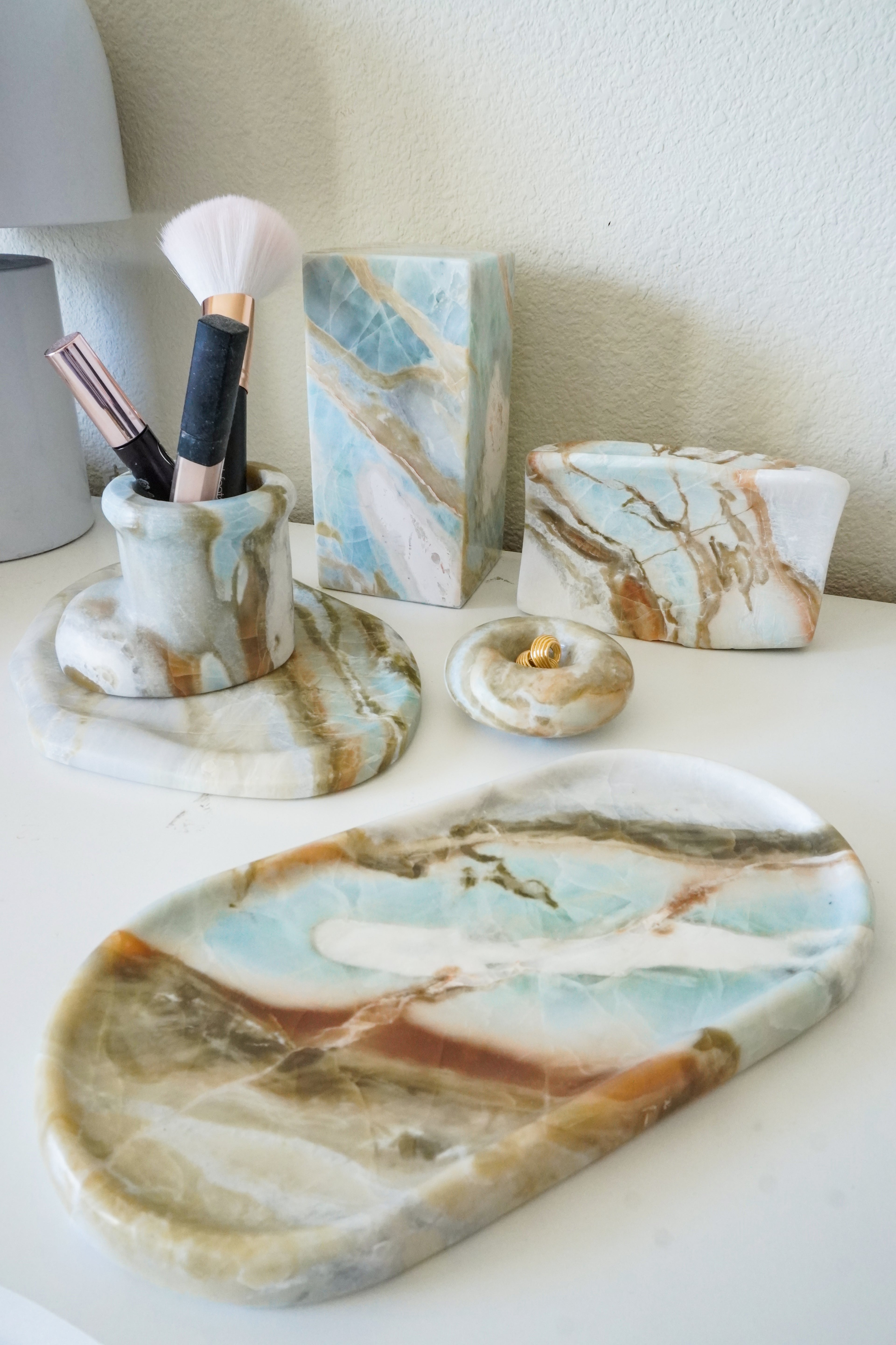 Blue Onyx Vanity Decor Set