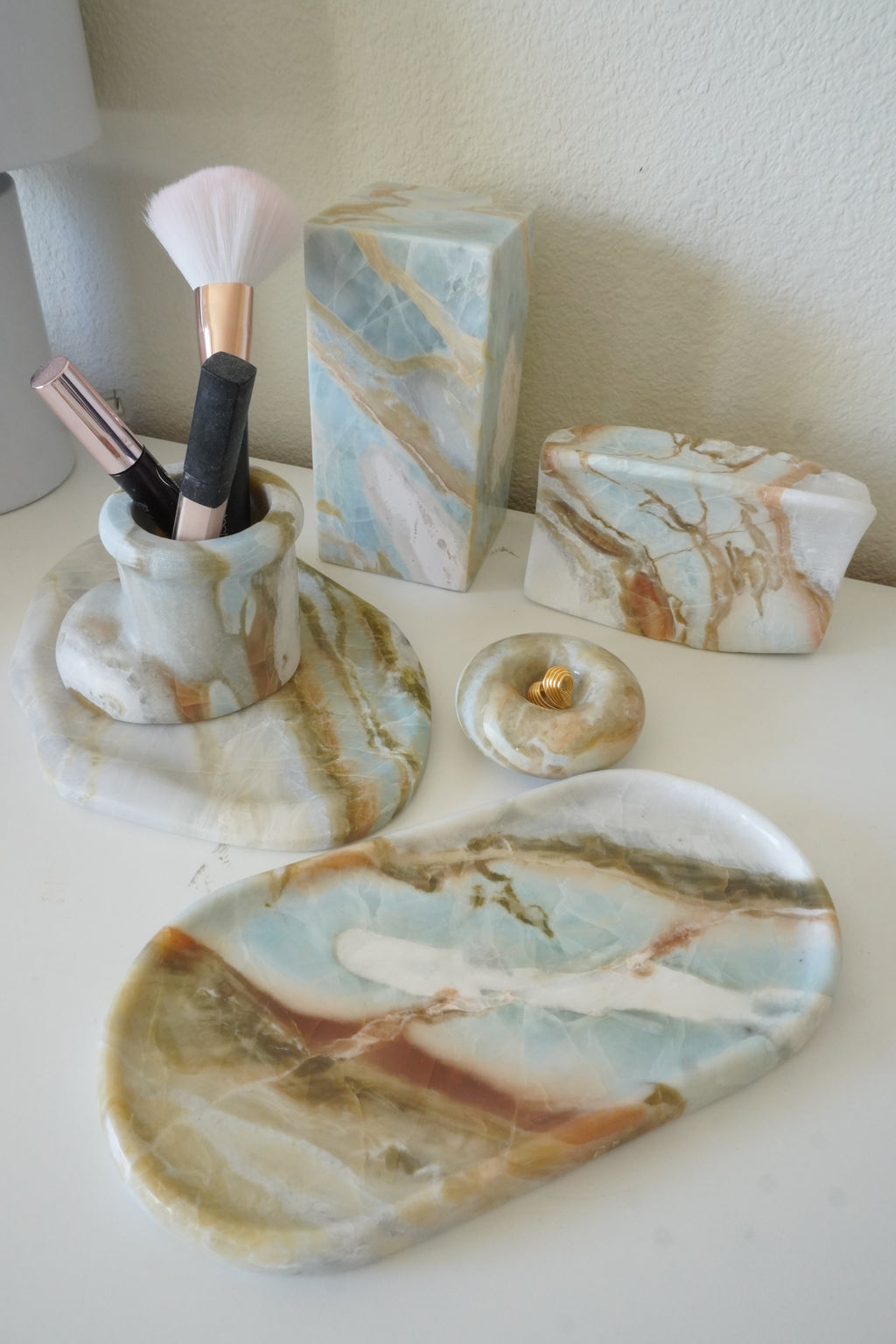 Blue Onyx Vanity Decor Set