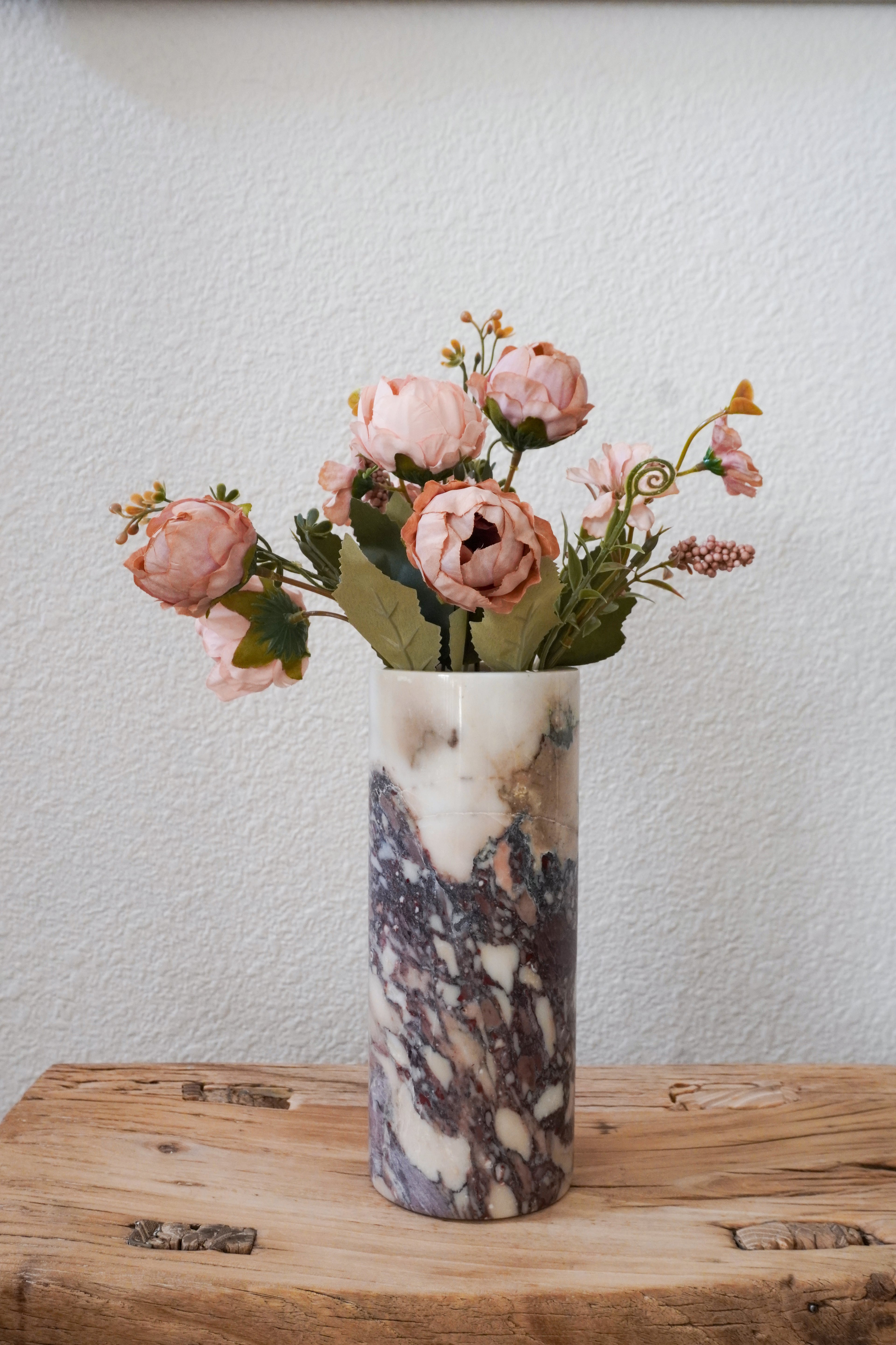 Calacatta Viola Cylinder Marble Vases