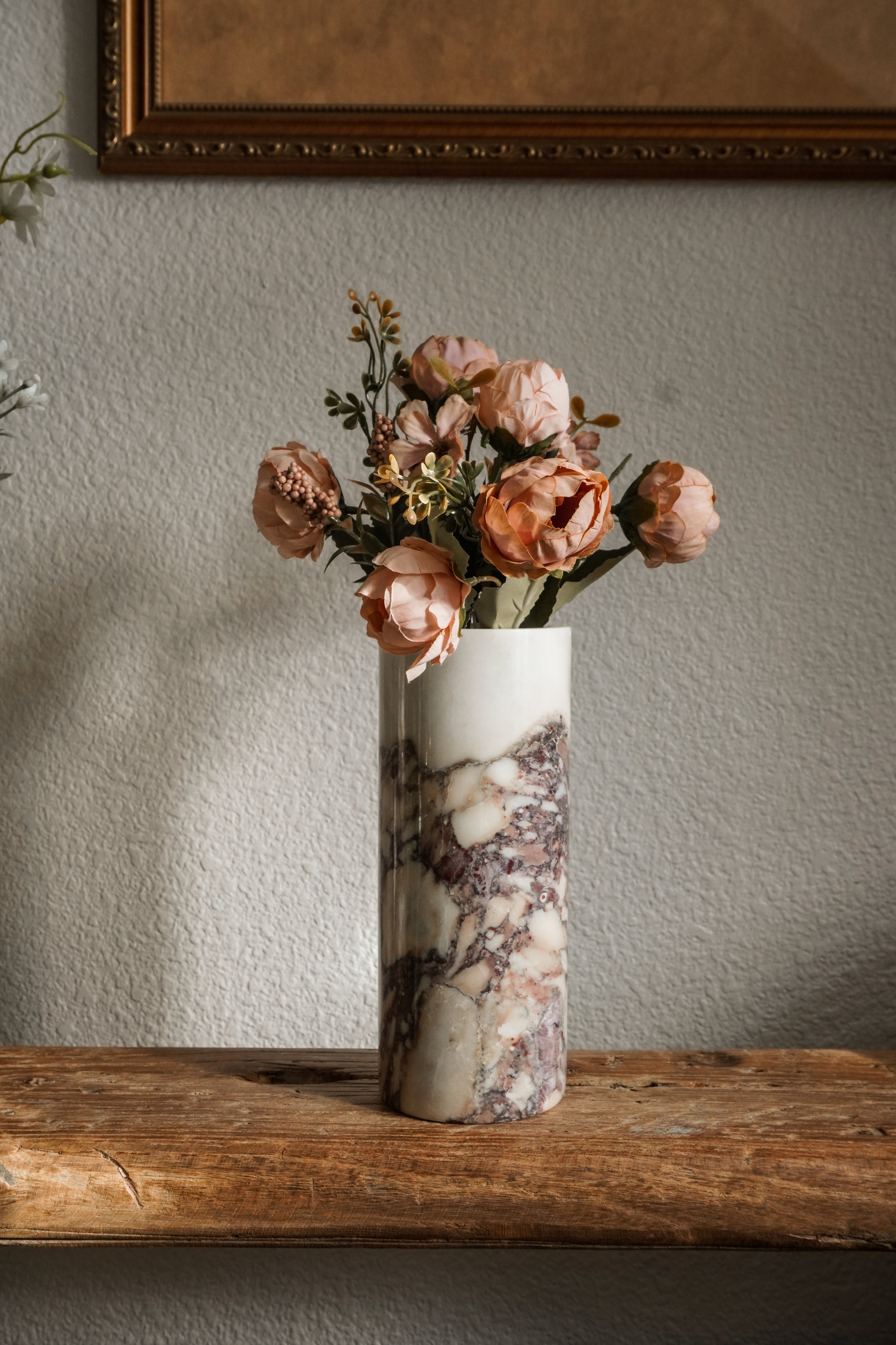 Calacatta Viola Cylinder Marble Vases