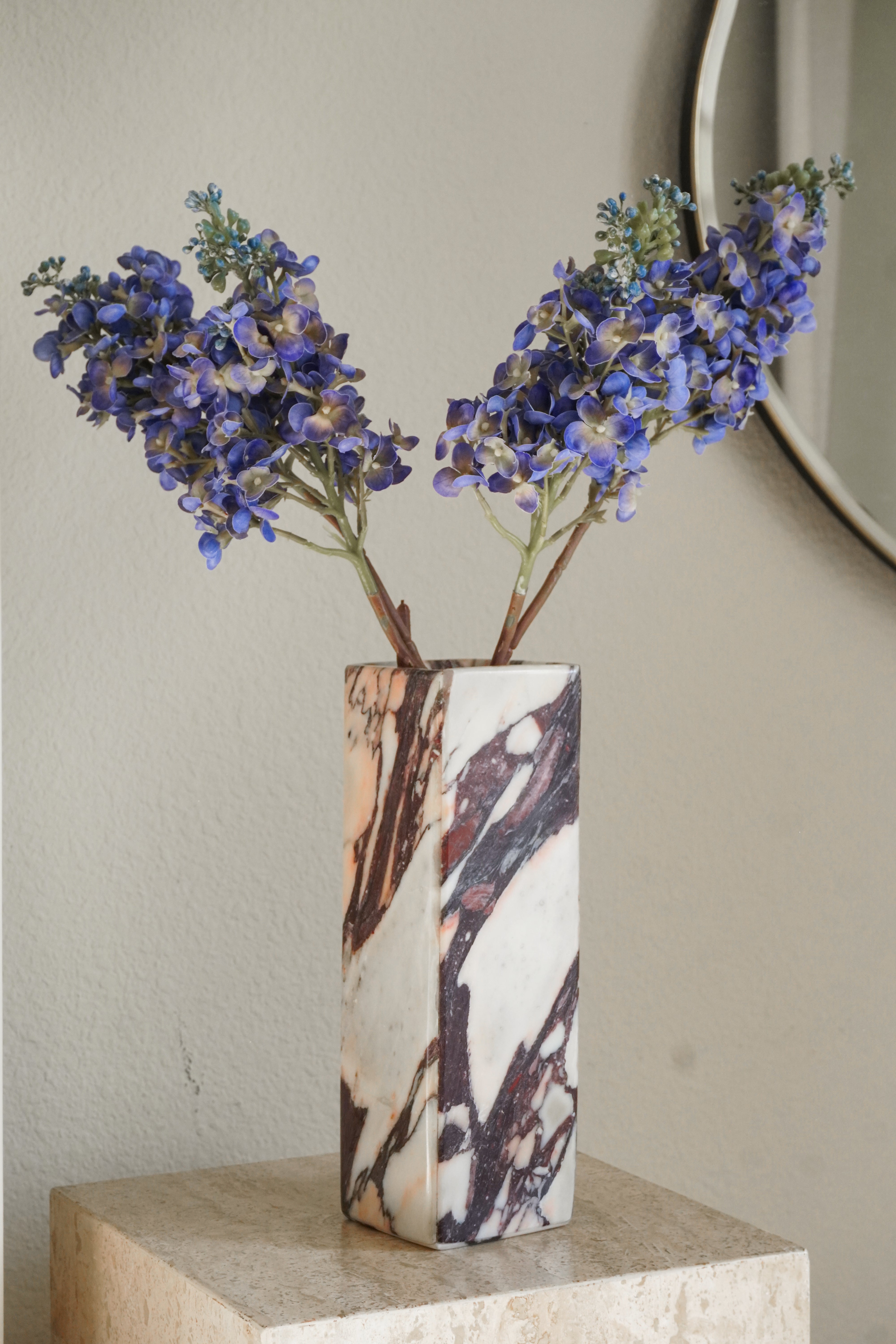Calacatta Viola Monolith Marble Vases--2 sizes – Queena Clay