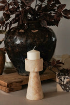 Travertine Candle Holder