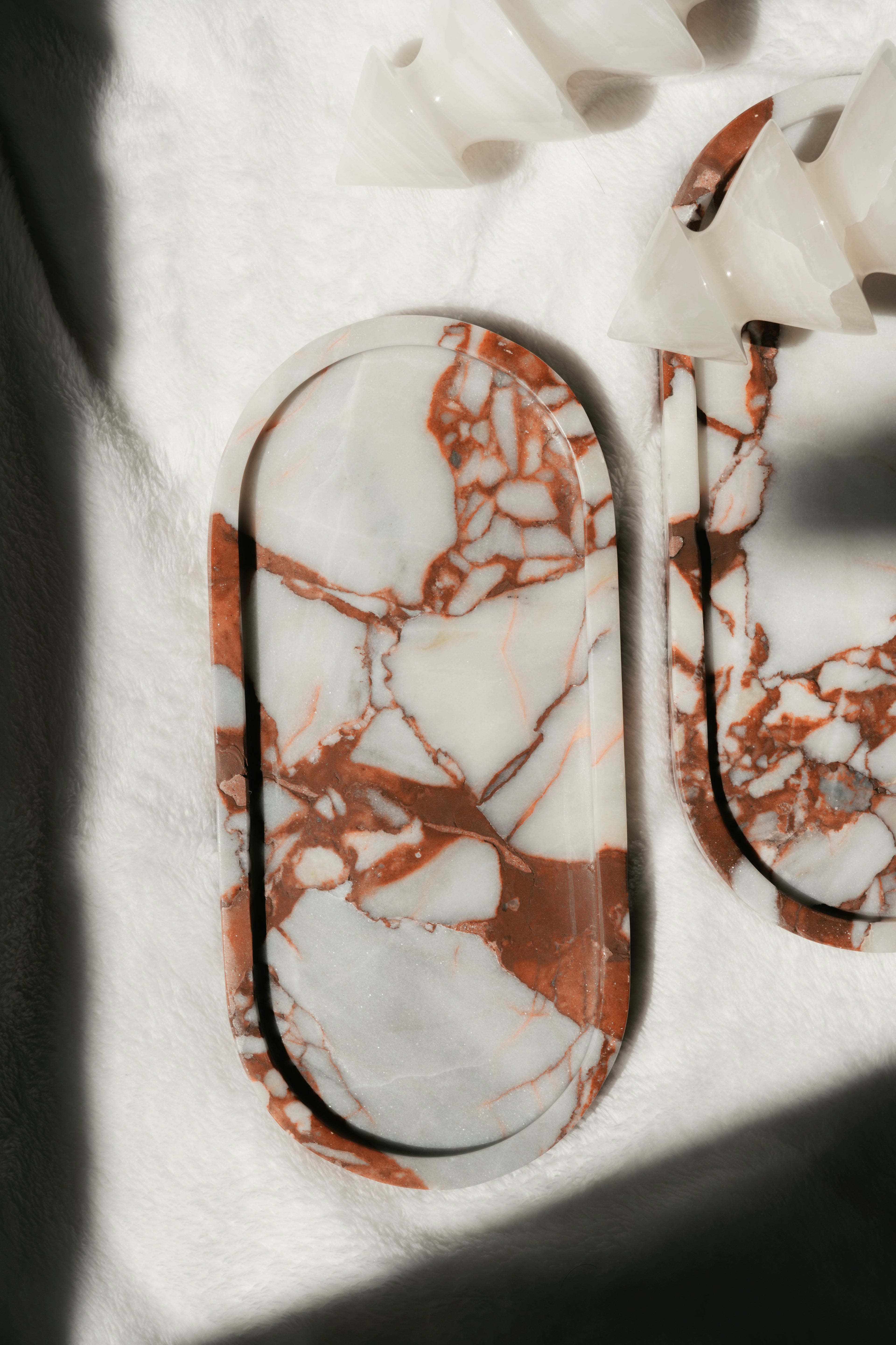 Oval Marble Tray--Various Colors