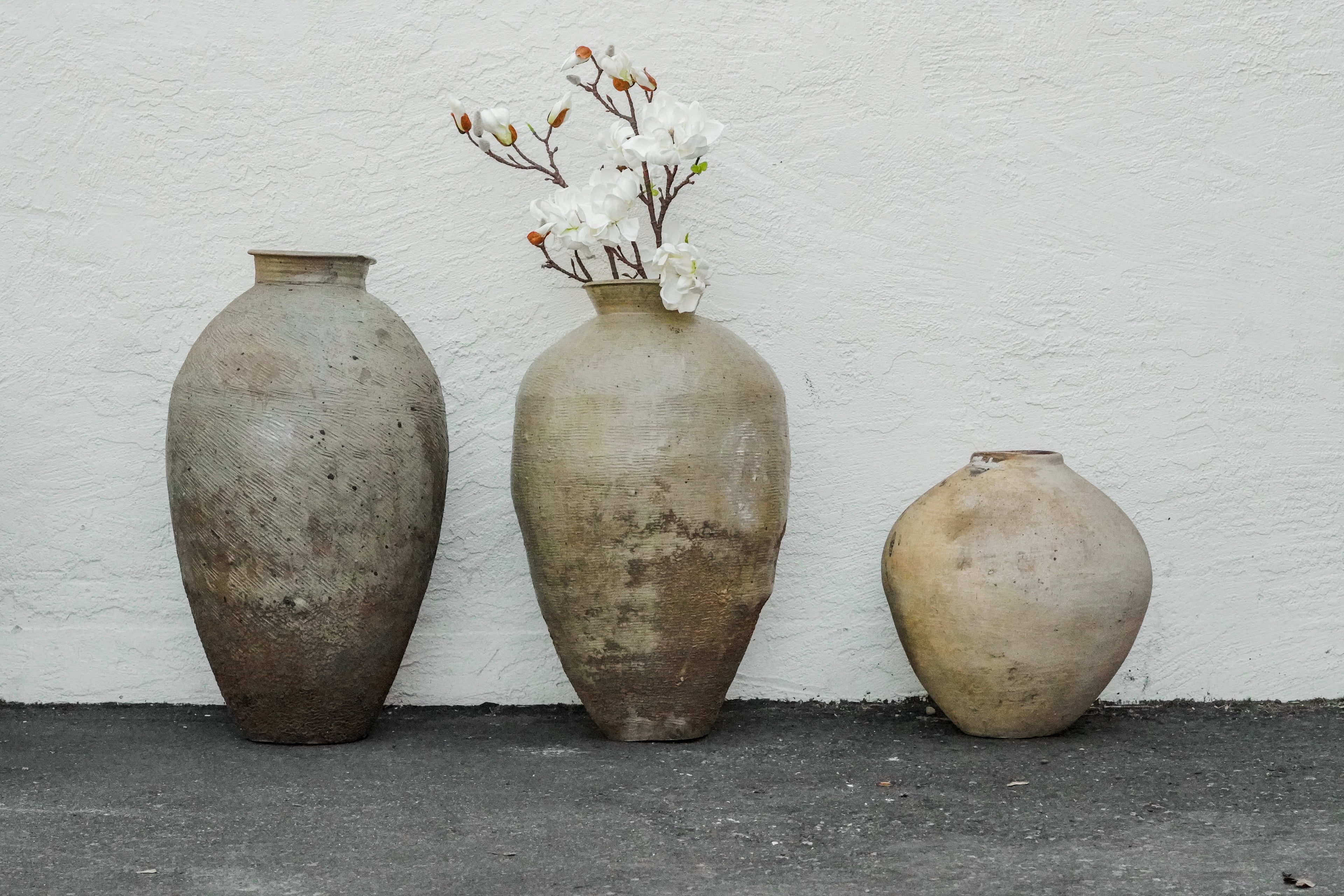 vintage large plant pots Large Vintage Rustic Ceramic Pot, Wabi-Sabi Vessel, Farmhouse Planter – Queena Clay