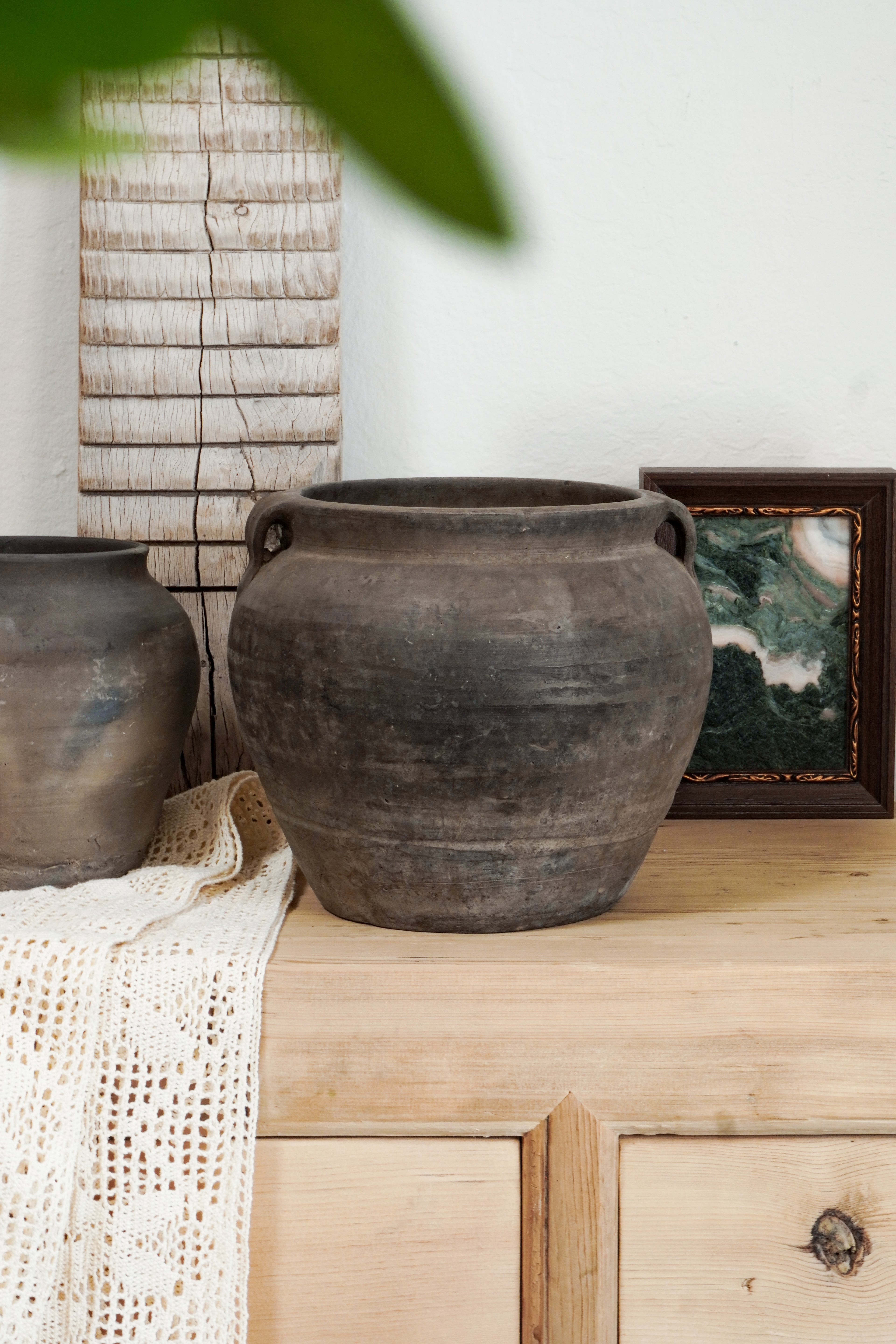 Vintage Rustic Clay Pot-Medium Size