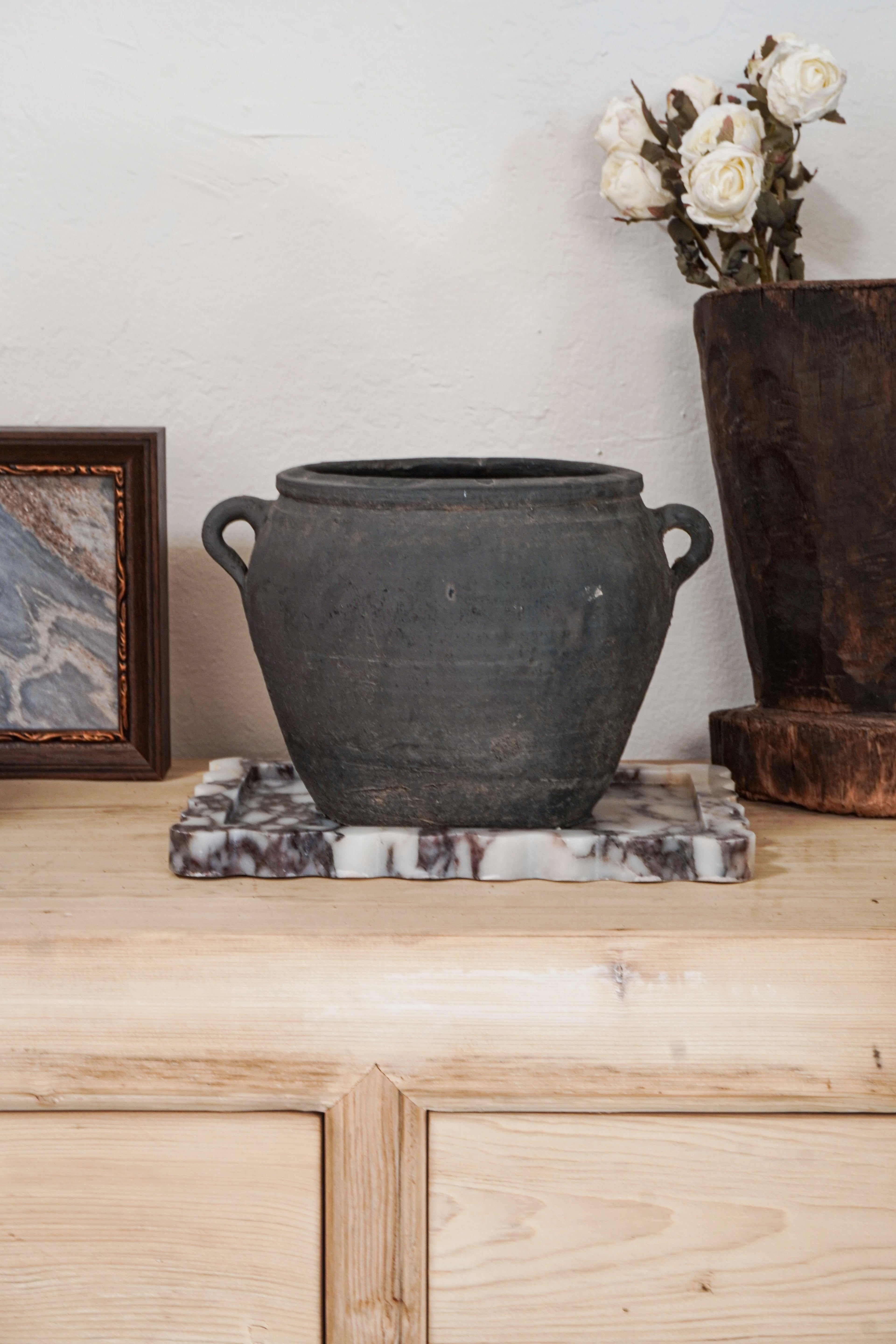 Vintage Rustic Clay Pot-Medium Size