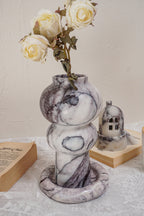 Sculptural Marble Vase – Lilac Marble