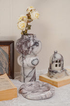 Sculptural Marble Vase – Lilac Marble