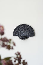 Natural Black Marble Seashell Wall Sconce