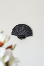 Natural Black Marble Seashell Wall Sconce