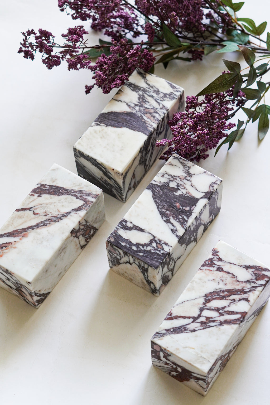 Italian Calacatta Viola Marble Touch Lamp
