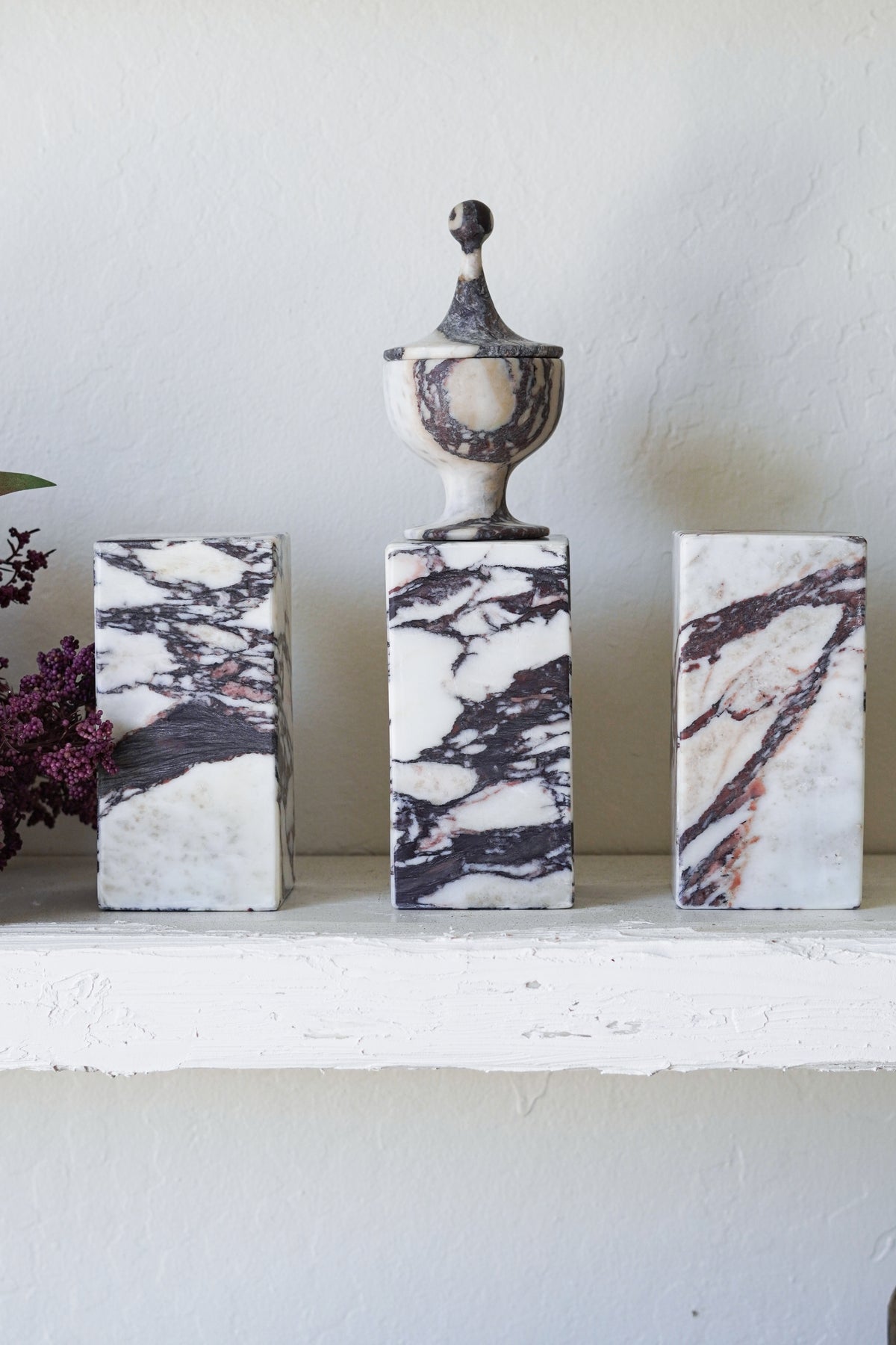 Italian Calacatta Viola Marble Touch Lamp