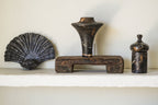 Sculptural Black Gold Marble Vase