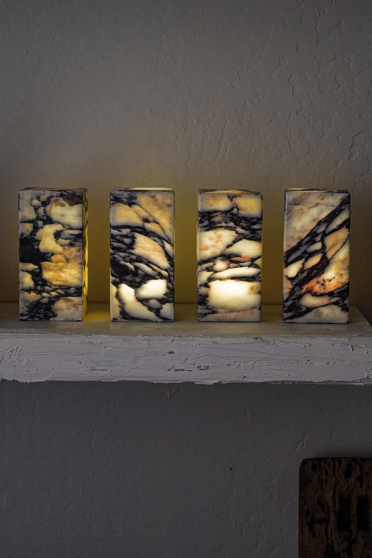 Italian Calacatta Viola Marble Touch Lamp