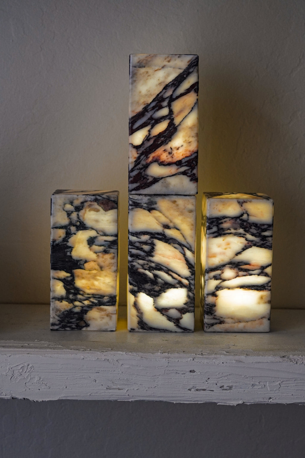 Italian Calacatta Viola Marble Touch Lamp