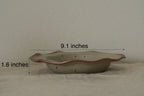 Handmade Porcelain Pasta Plate - Rustic Wavy-edged Beige