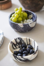 Italian Calacatta Viola Marble Bowl--Medium