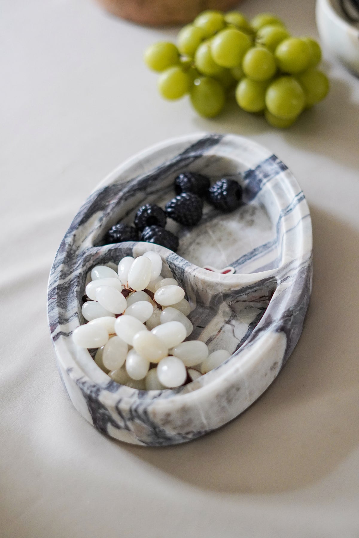 Italian Calacatta Viola Marble Divided Tray
