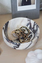 Italian Calacatta Viola Marble Bowl--Medium