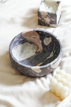 Italian Calacatta Viola Marble Bowl--Large