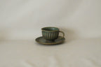 Espresso Coffee Tea Mug - Handmade Vintage Green Coffee Cup Mug Set
