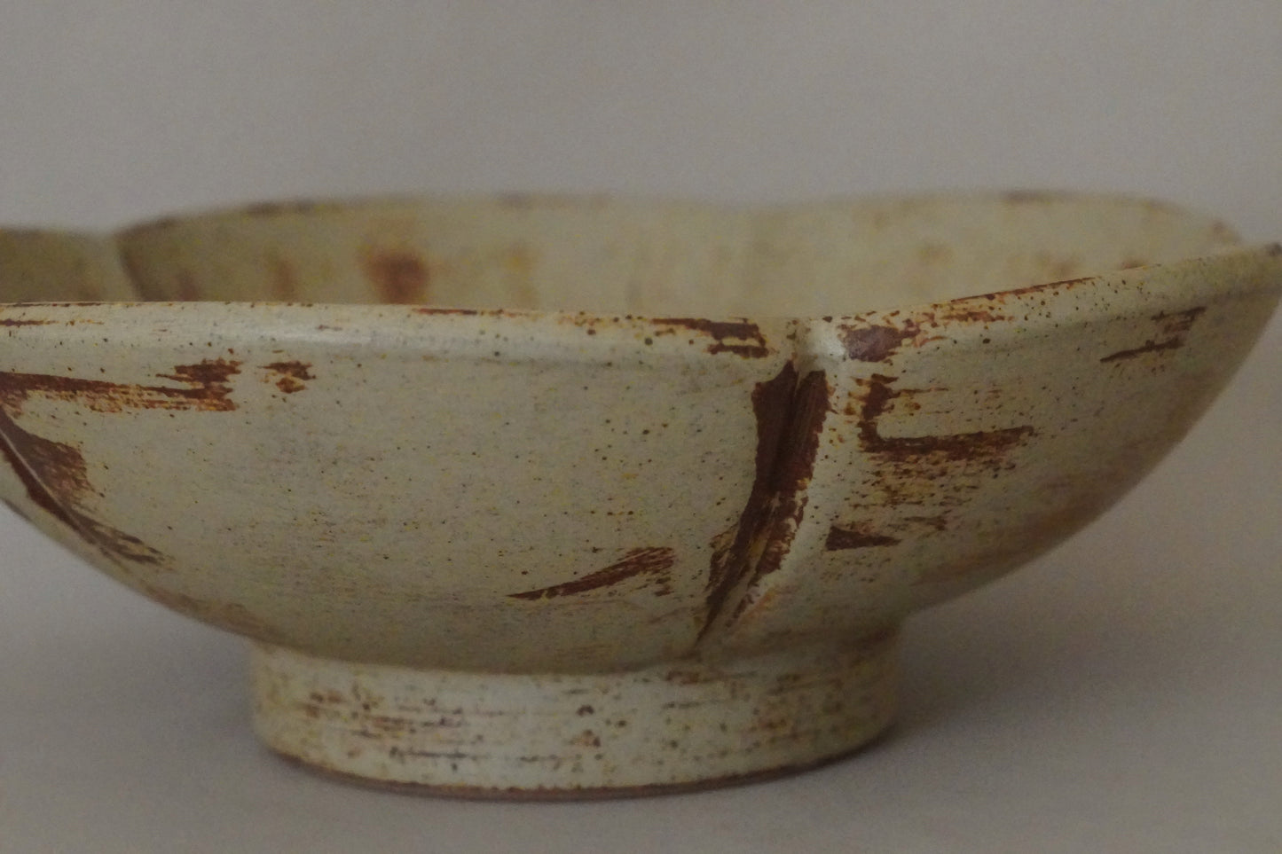 Handmade Porcelain Bowl - 8’’ Beige Rustic-Vintage Style