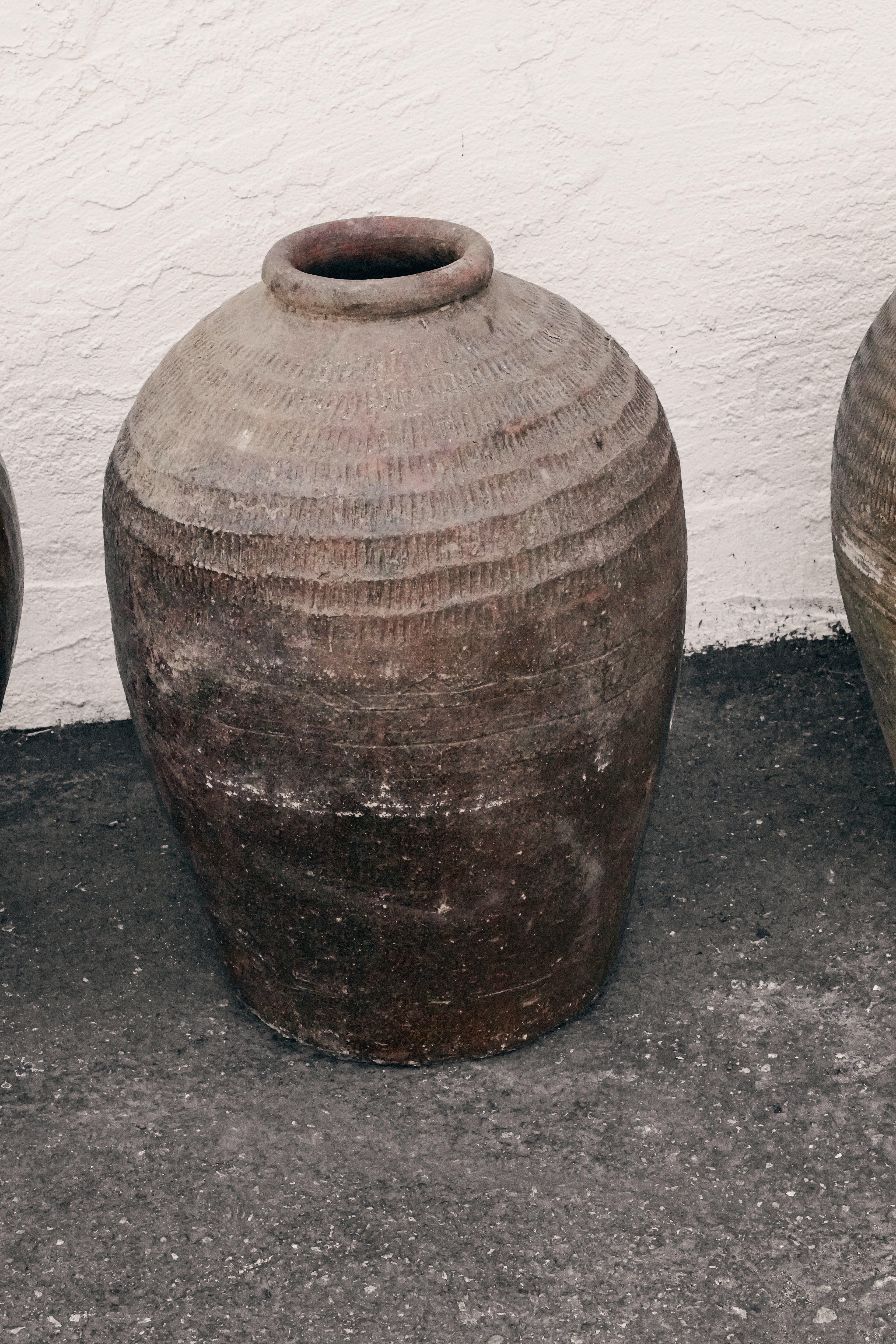 Large Tall Vintage Rustic Wine Pot