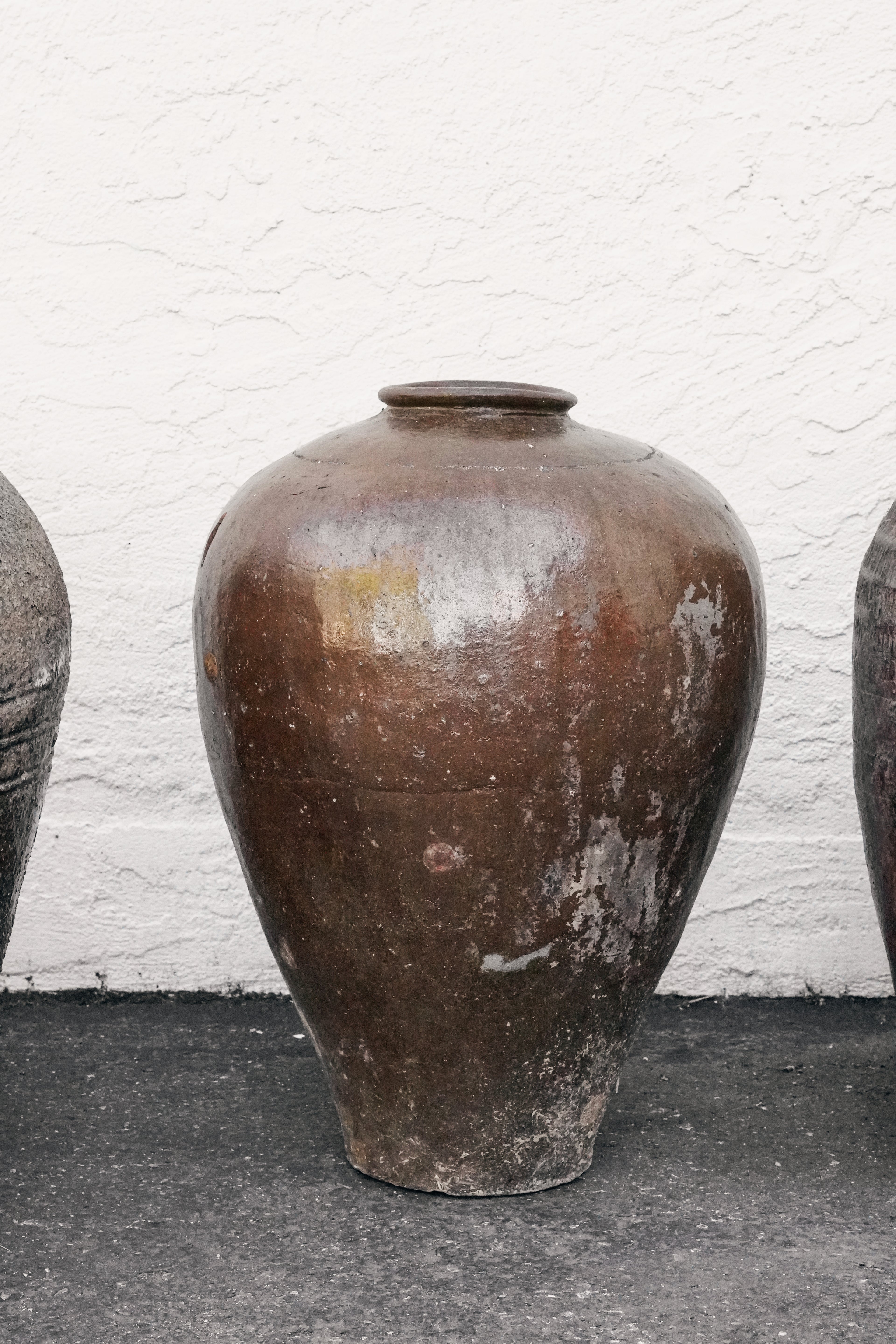 Large Tall Vintage Rustic Wine Pot