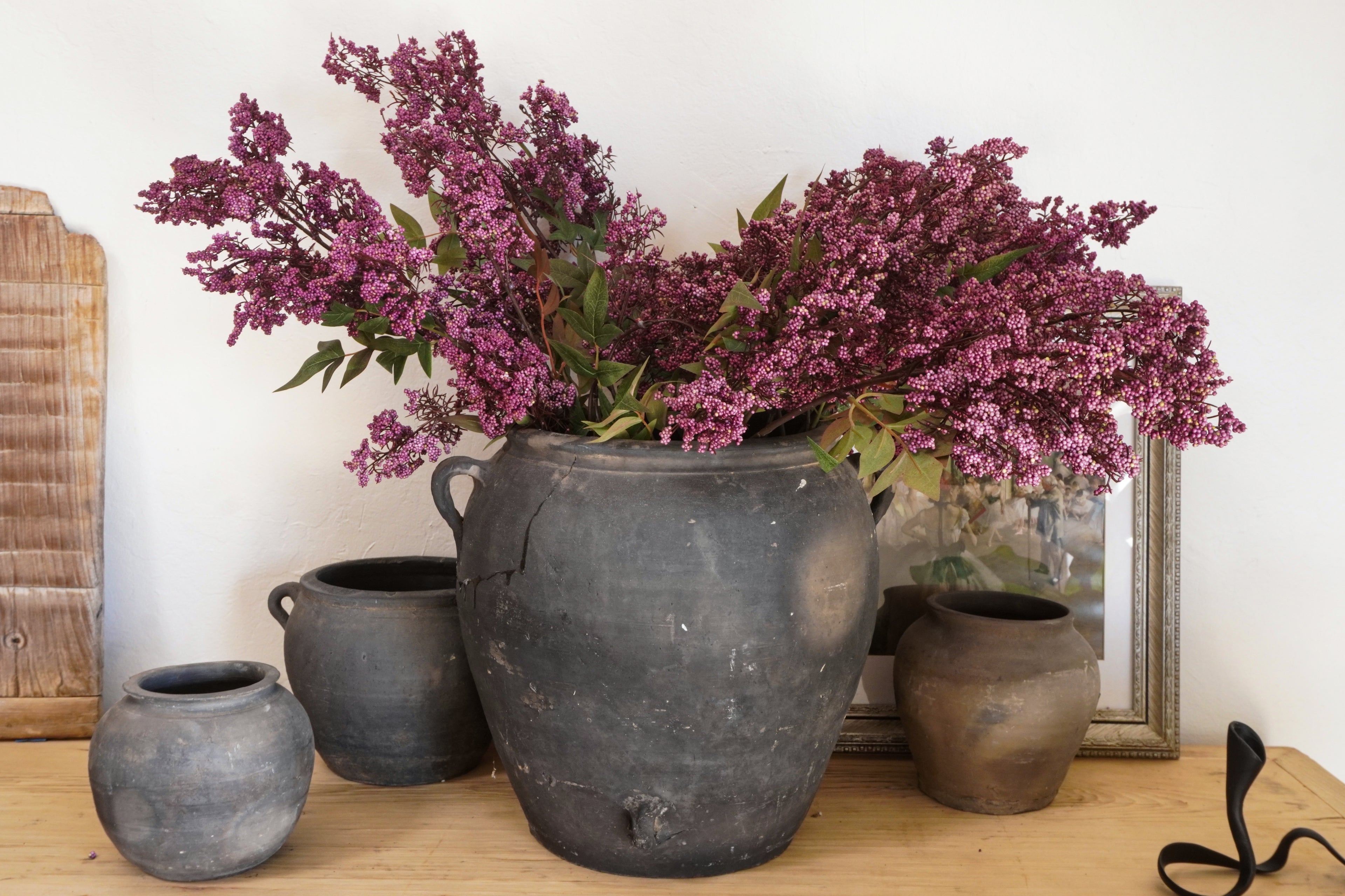 Vintage Rustic Clay Pot - Large Size