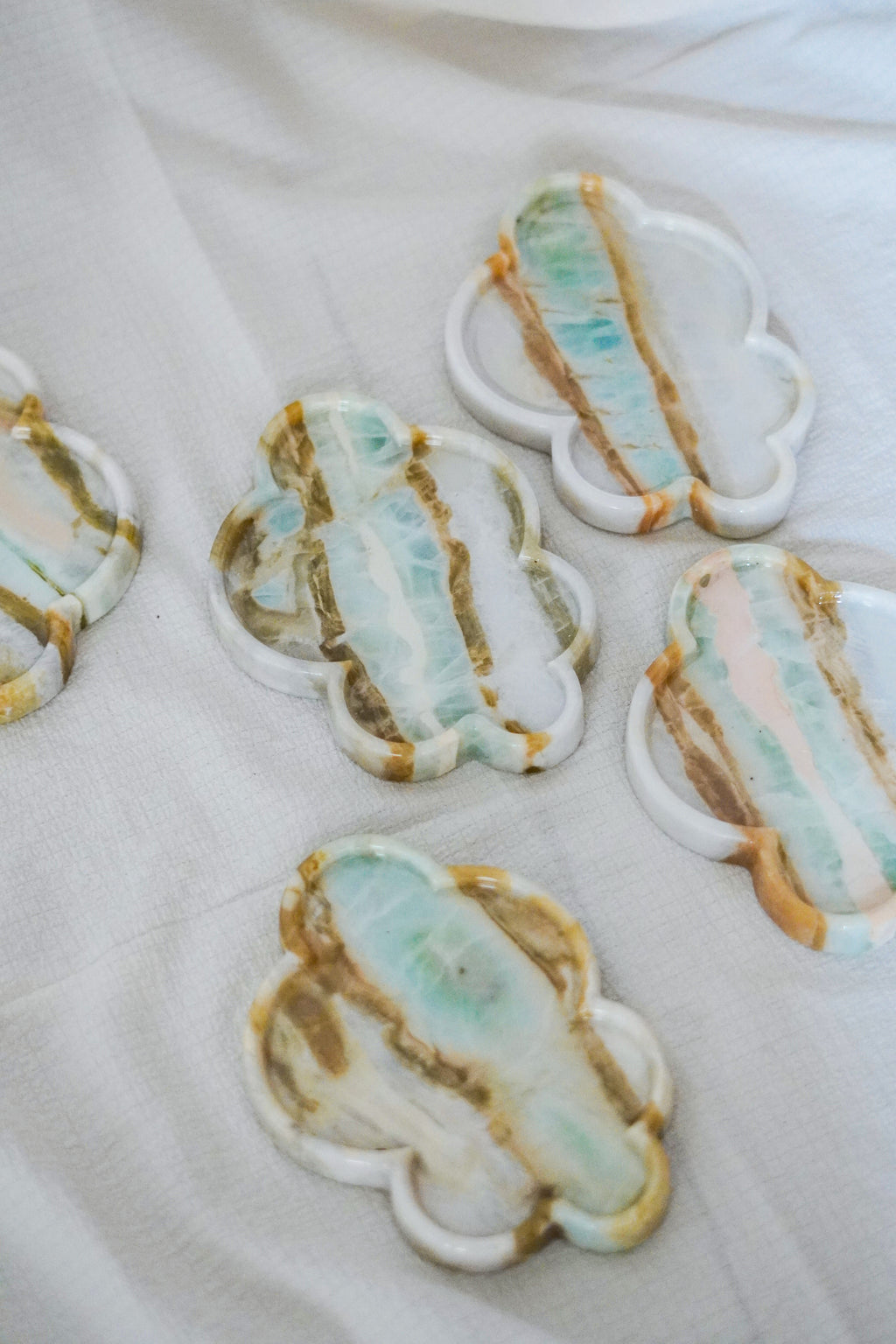 Luxury Green Blue Marble Tray Collection---Various Shape
