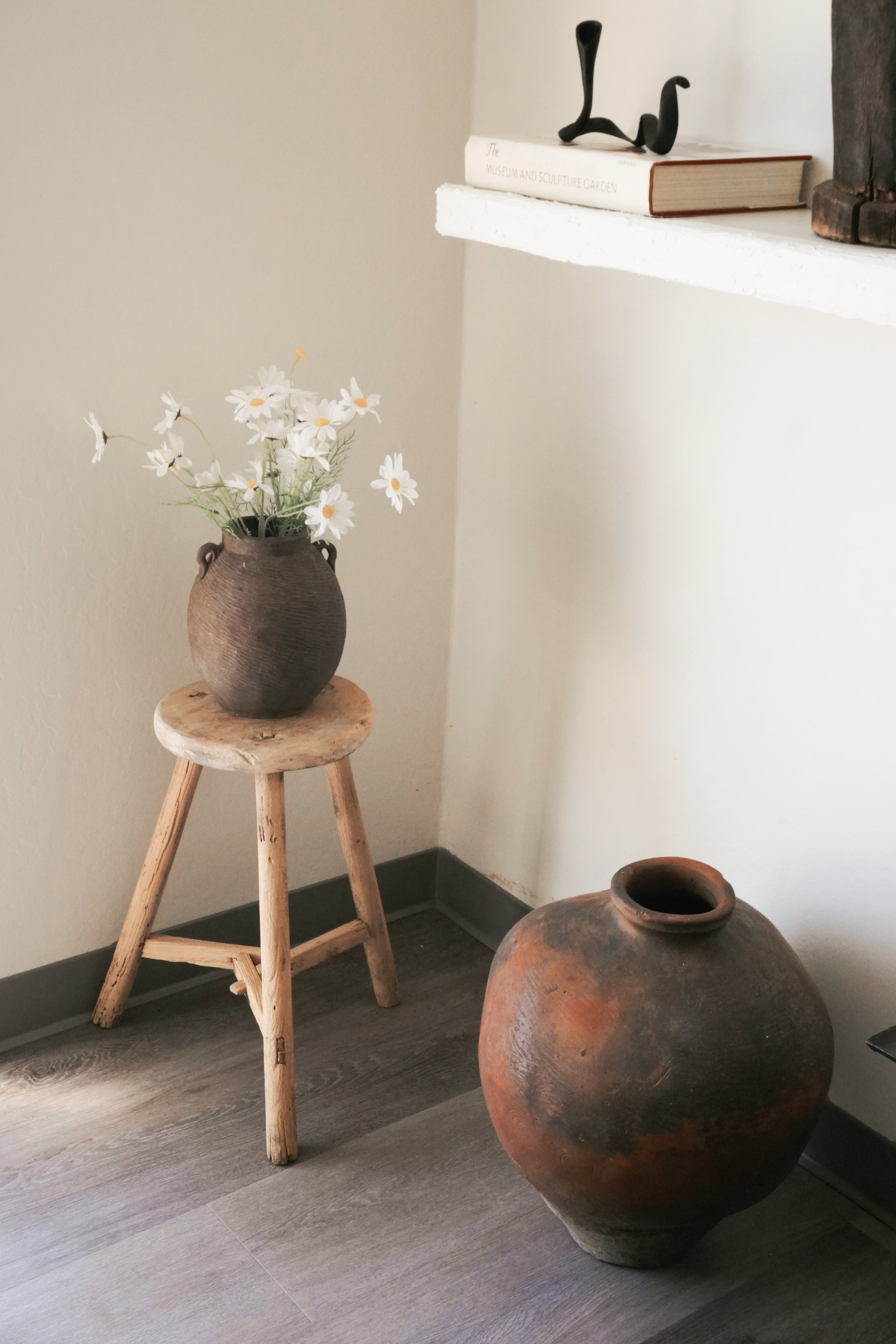 Vintage Chinese Earthenware Pot--Large Tall