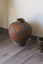Vintage Chinese Earthenware Pot--Large Tall
