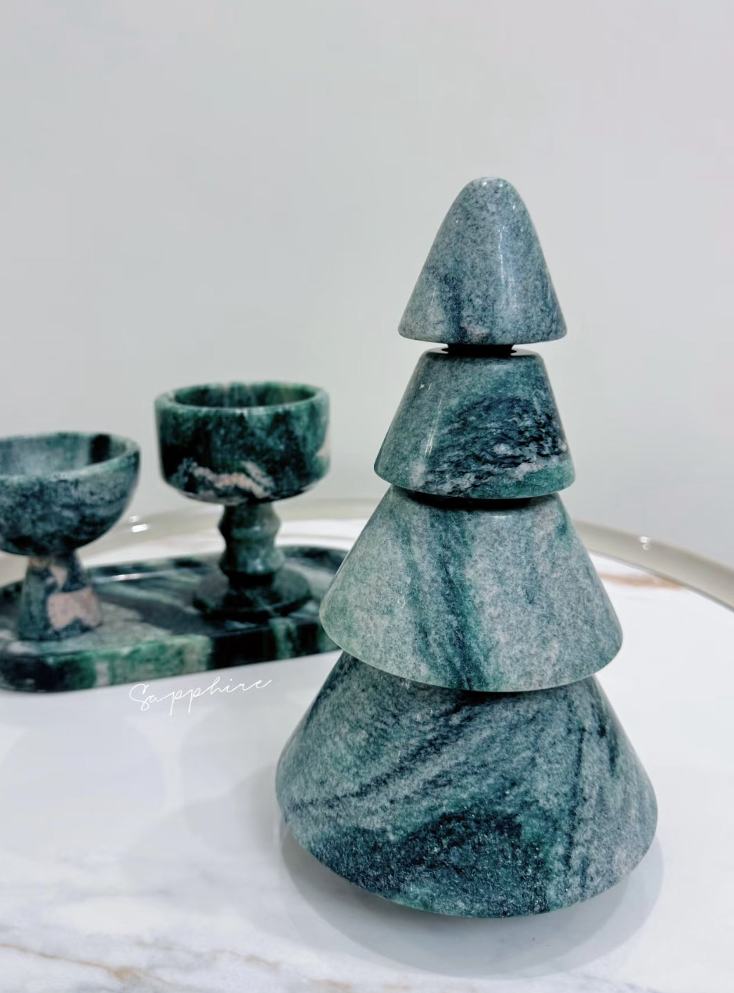 Marble Christmas Tree – Set or Singles,5 Colors