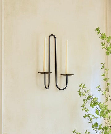 French Wrought Iron Candle Sconce:Double & Single