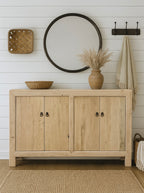 Ming Vintage Reclaimed Wood Sideboard Cabinet 4 Doors--2 size