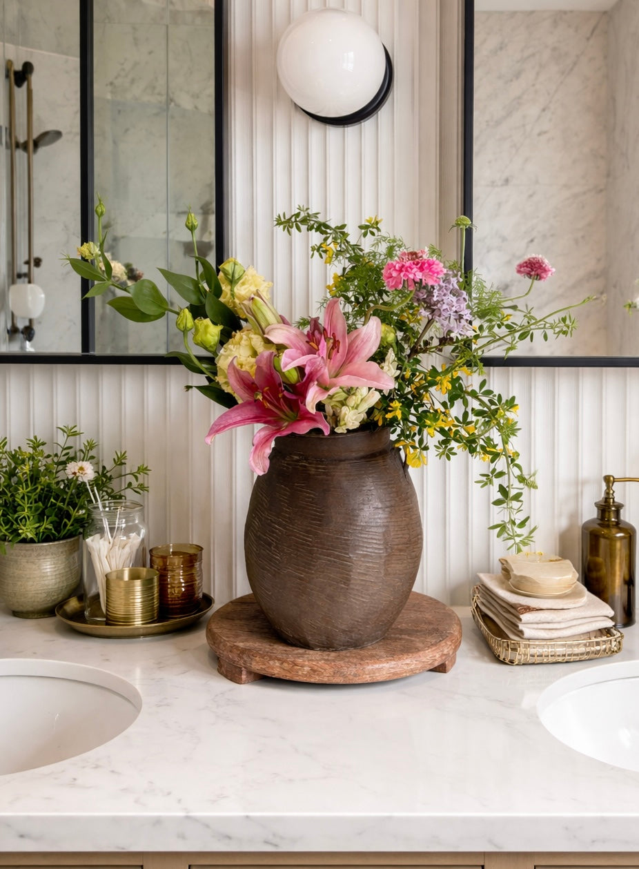 YunNan Vintage Brown Rustic Clay Pot --Multiple Sizes