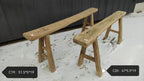 Vintage Wabi-Sabi Rustic Elm Wood Bench - Regular Size