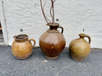 Vintage Rustic Clay Pot with Narrow Neck