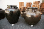 Vintage Rustic Clay Pot with Handles - Pearl Shape