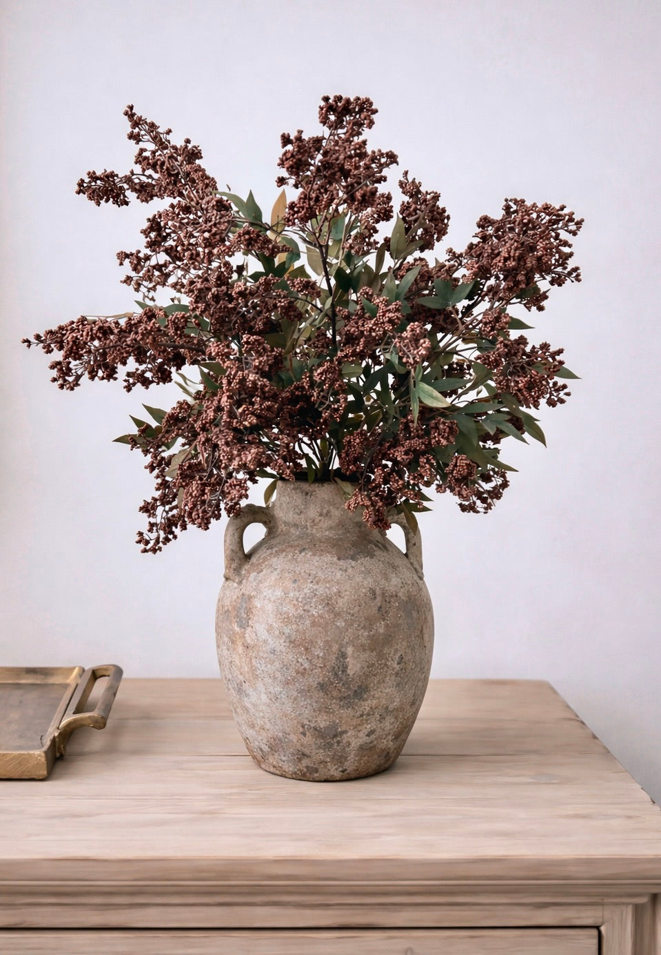 43'' Artificial Berry With Leaves--Multiple Colors