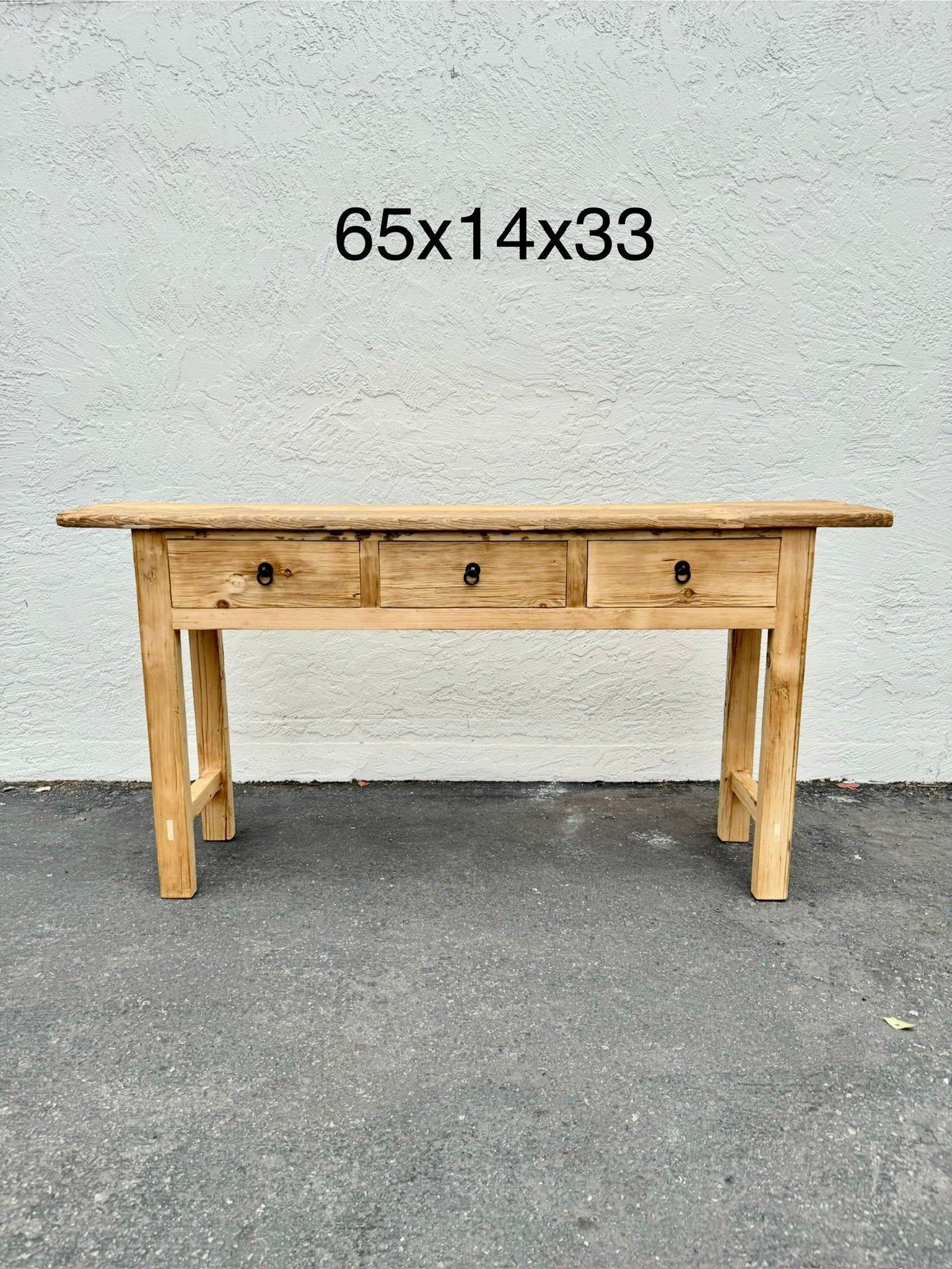 Kai Vintage Reclaimed Elm Wood Console Table with Drawers--2 sizes